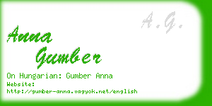 anna gumber business card